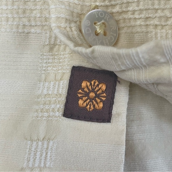 Tori Richard Mens Large Hawaiian Shirt Button Up Yellow Floral Embroidered Silk - Picture 8 of 10